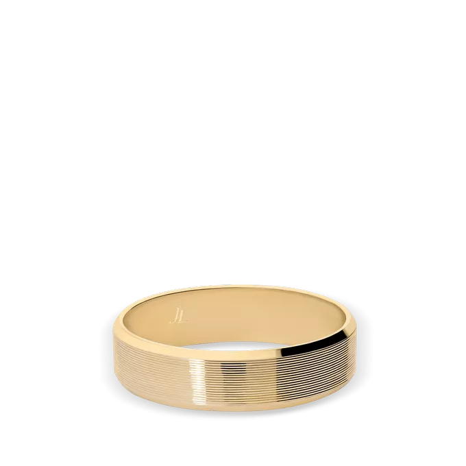 Alianza Oro Amarillo Centro rayado 5mm