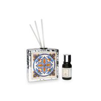 Ambientador perfumador cuadrado plata bilaminada y ceramica