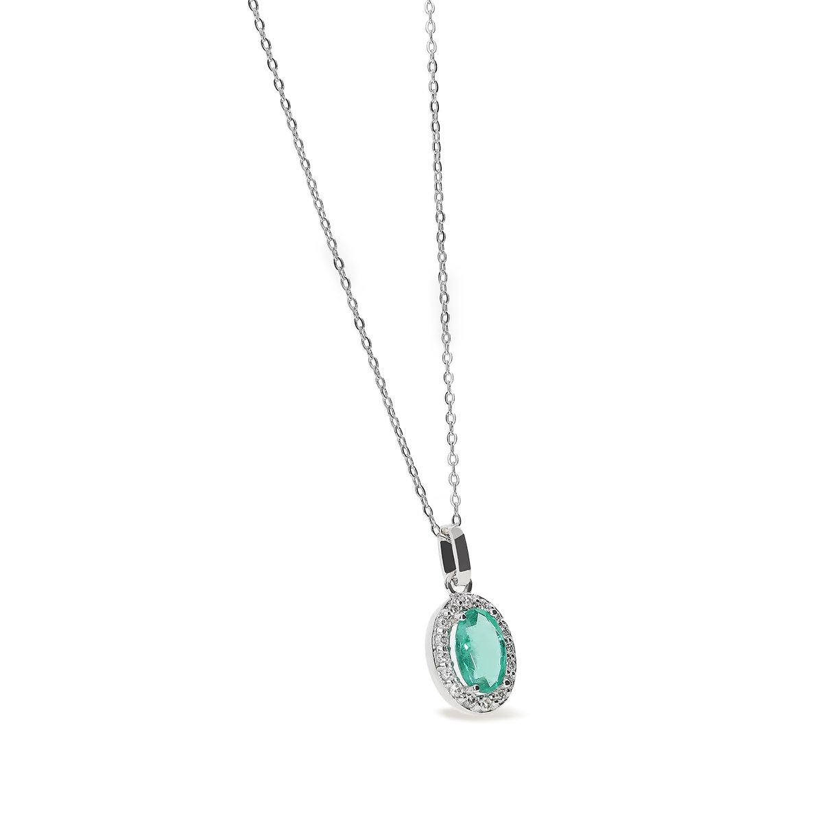 Collar diamante natural oro 18 quilates RANI EMERALD