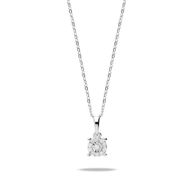 Collar diamante natural 0.05 ct. oro 18 quilates