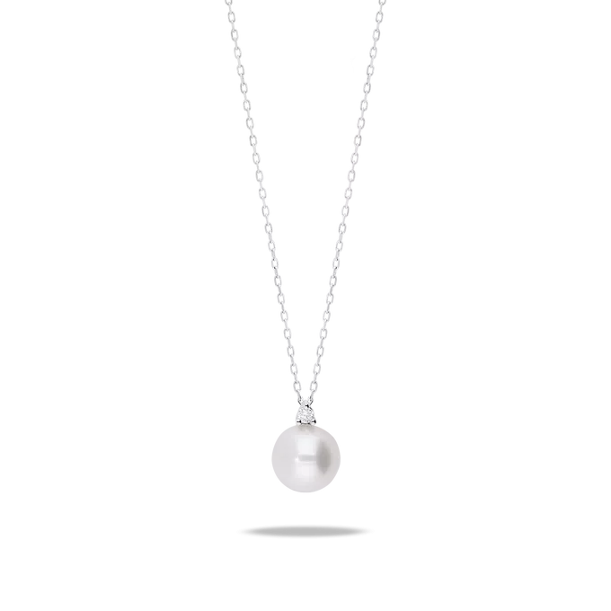 Collar diamante natural 0.02 ct. oro 18 quilates