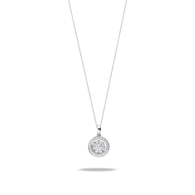 Collar diamante natural oro 18 quilates