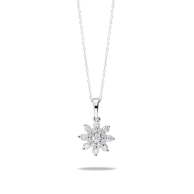 Collar diamante natural oro 18 quilates