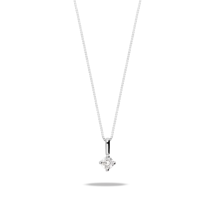 Collar diamante natural 0.10 ct. oro 18 quilates MOON