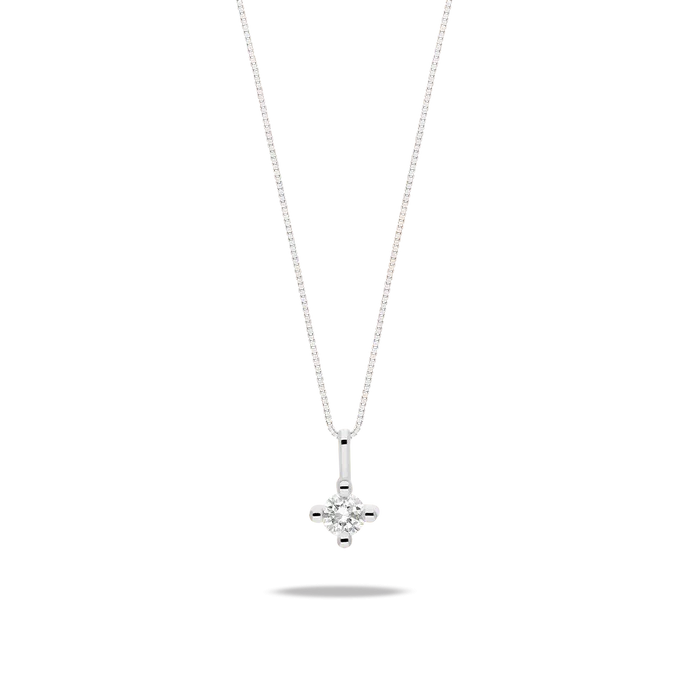 Collar diamante natural 0.15 ct. oro 18 quilates MOON