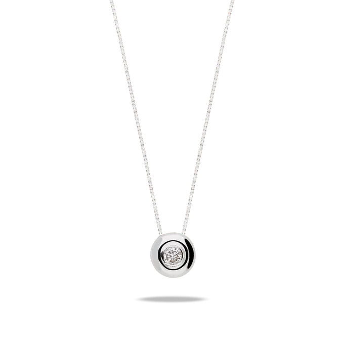 Collar diamante natural 0.07 ct. oro 18 quilates