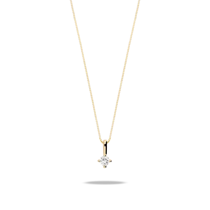 Collar diamante natural 0.06 ct. oro 18 quilates SUN