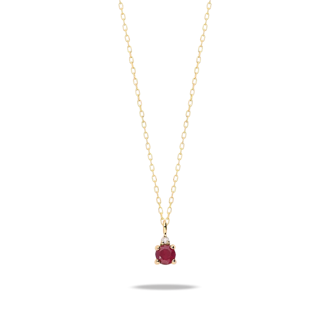 Collar diamante natural 0.01 ct. oro 18 quilates MAGMA