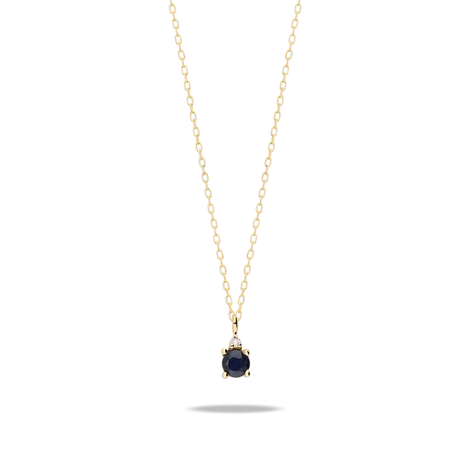 Collar diamante natural 0.01 ct. oro 18 quilates DUSK