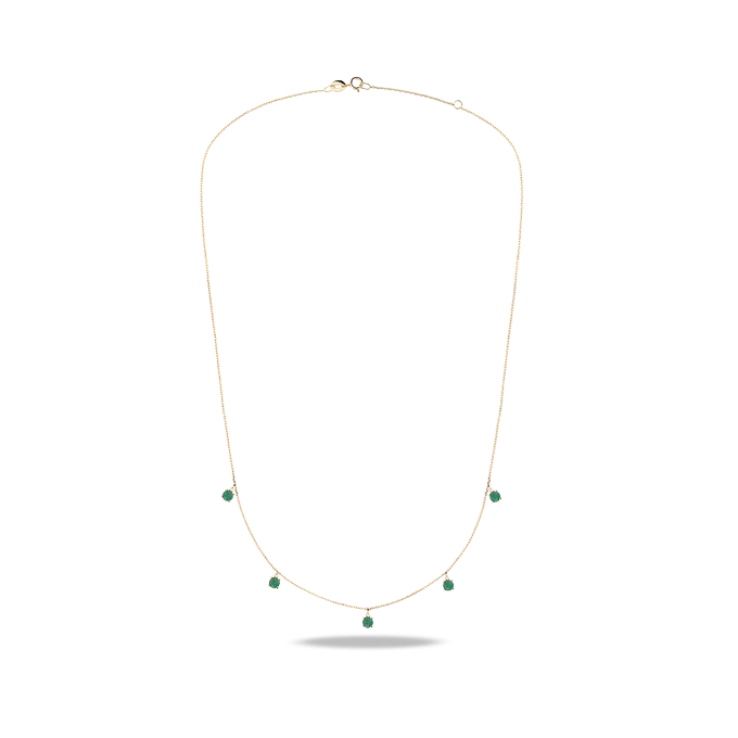 Collar diamante natural oro 18 quilates RAINFOREST