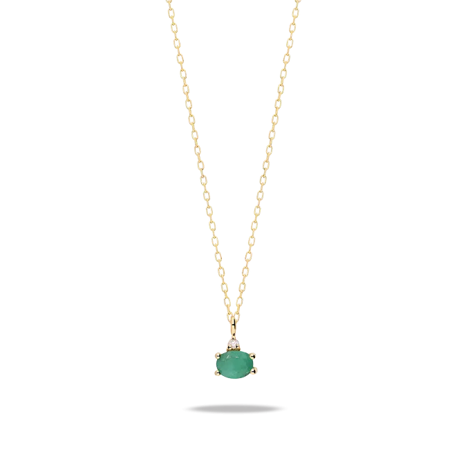 Collar diamante natural oro 18 quilates RAINFOREST