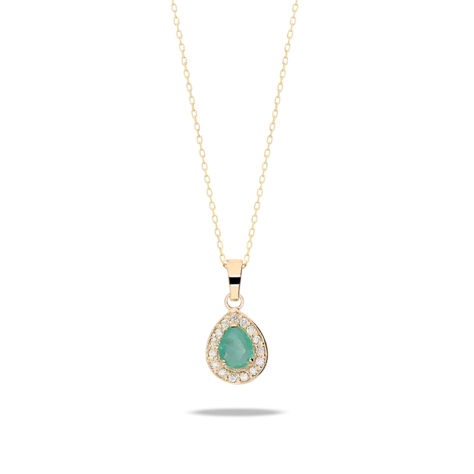 Collar diamante natural 0.08 ct. oro 18 quilates ROYAL TEAR