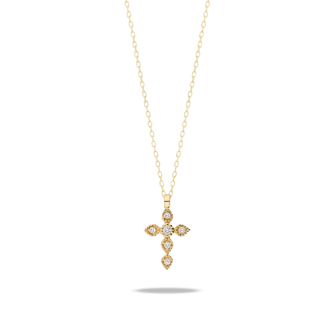 Collar diamante natural 0.04 ct. oro 18 quilates