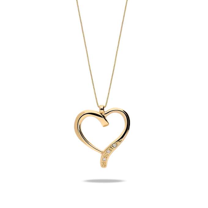 Collar diamante natural 0.02 ct. oro 18 quilates