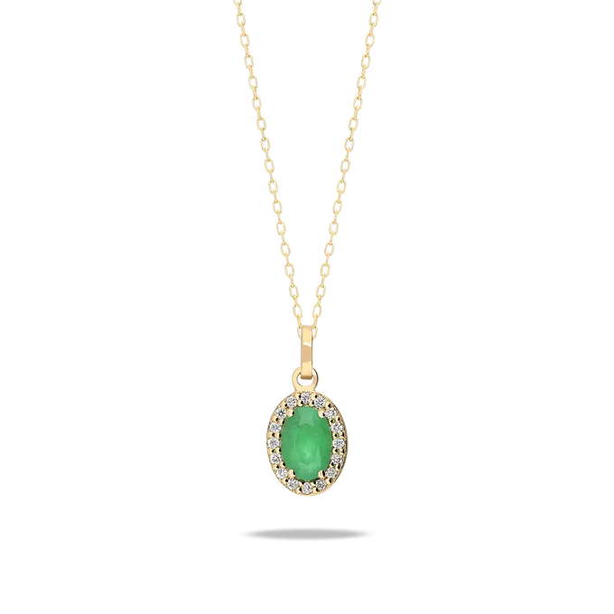 Collar diamante natural 0.08 ct. oro 18 quilates