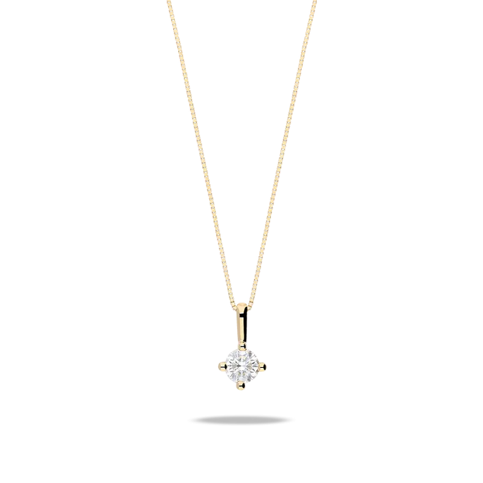 Collar diamante natural 0.15 ct. oro 18 quilates SUN