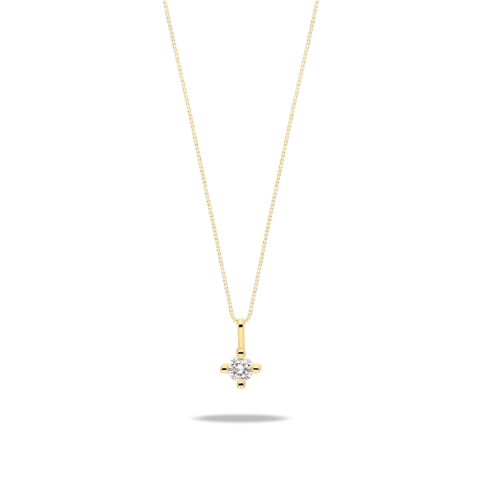 Collar diamante natural 0.20 ct. oro 18 quilates SUN