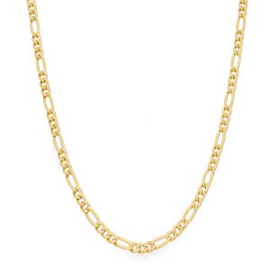 Cadena de oro Hueca para Hombre con malla programada 3/1 medida 04,2 x 01,3 mm ancho y largo 60cm. Cierre de mosquetón. HP60-0870