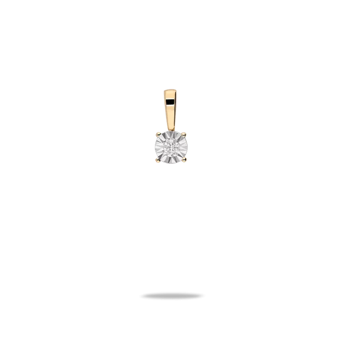 Colgante diamante natural oro 18 quilates