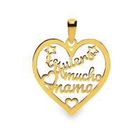 Colgante te quiero mucho mama oro 18 quilates