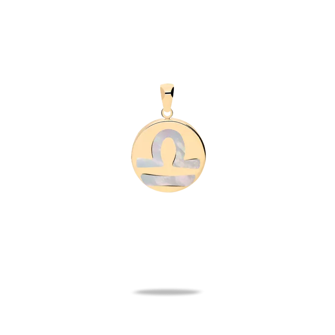 18k gold charm MY SIGN NACRE
