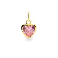 Colgante corazon rosa oro 18 quilates