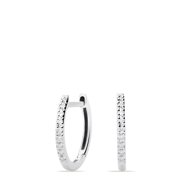 Aro diamante natural 0.09 ct. oro 18 quilates