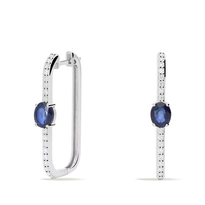 Pendiente diamante natural 0.27 ct. oro 18 quilates