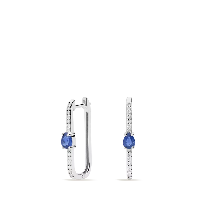 Pendiente diamante natural 0.11 ct. oro 18 quilates