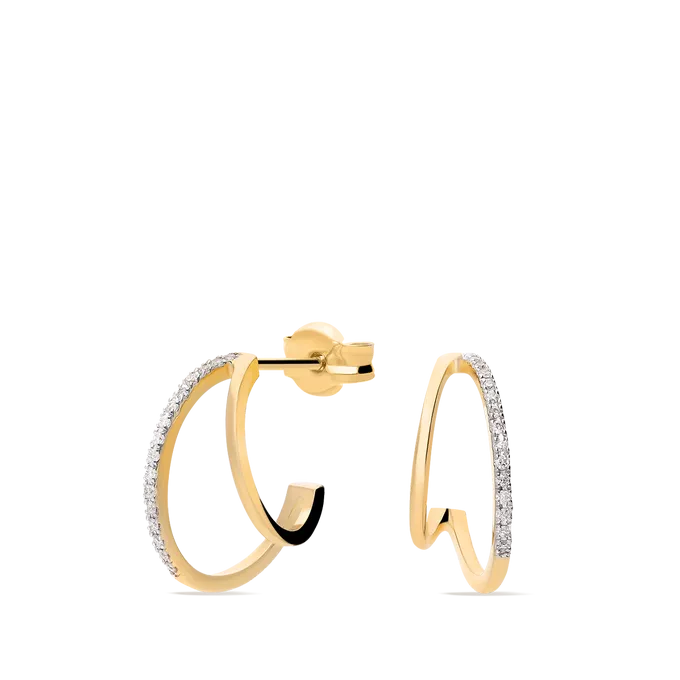 Aro diamante natural 0.13 ct. oro 18 quilates