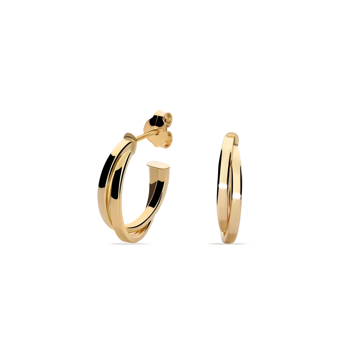 18k gold hoop earrings