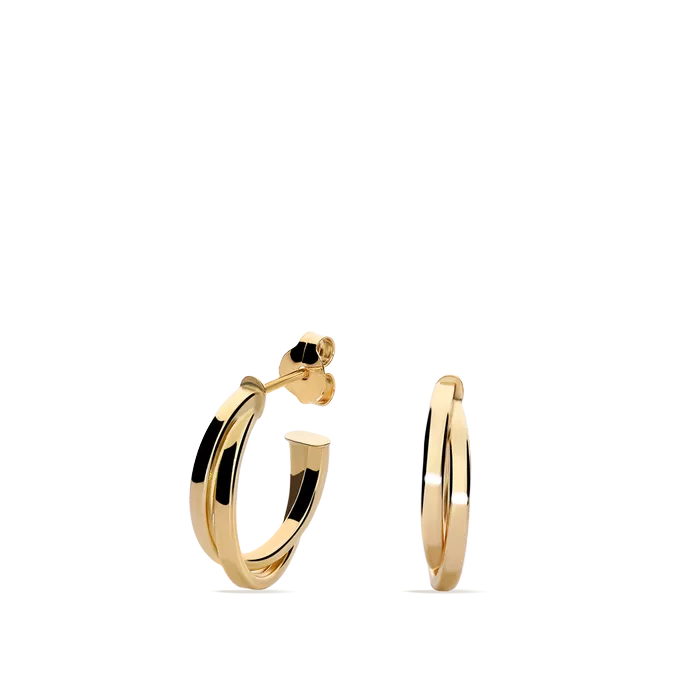 18k gold hoop earrings