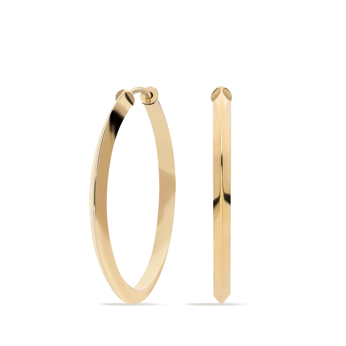 18k gold hoop earrings