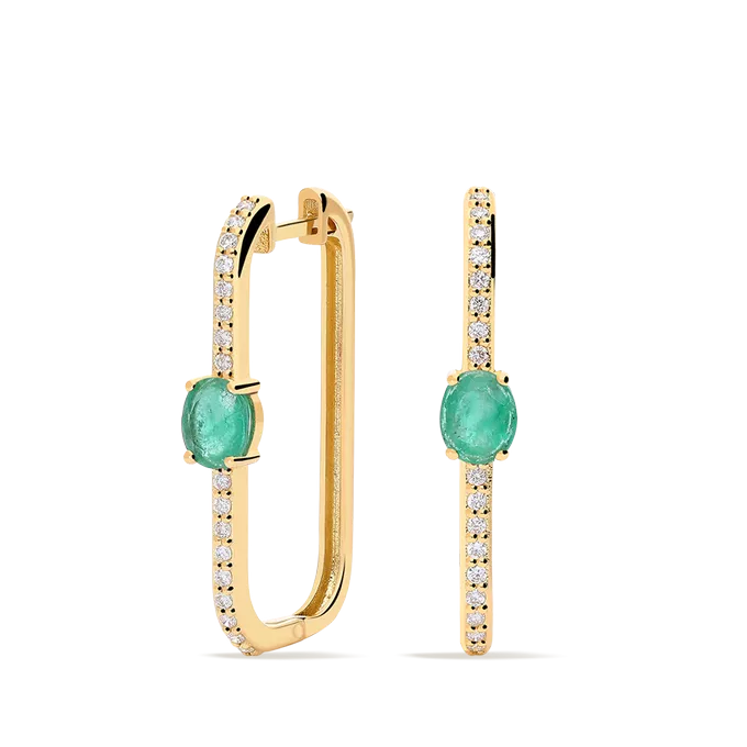 Pendiente diamante natural 0.27 ct. oro 18 quilates