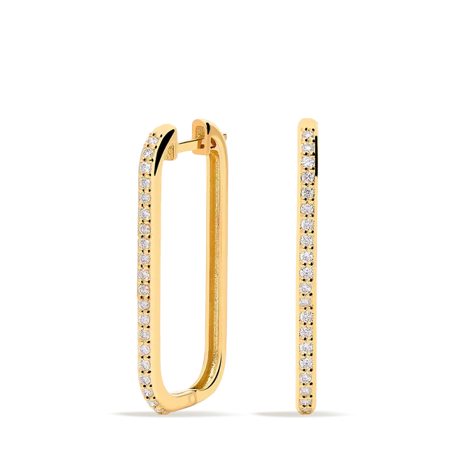 Pendiente diamante natural 0.28 ct. oro 18 quilates