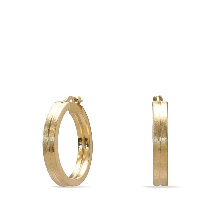 18k gold hoop earrings