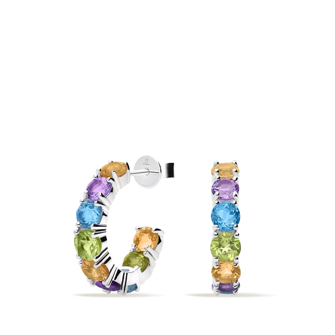 Sterling silver hoop earrings PRISM