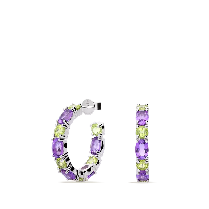 Sterling silver hoop earrings PRISM