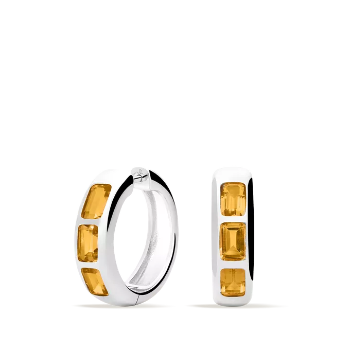 Sterling silver hoop earrings GLIMMERS