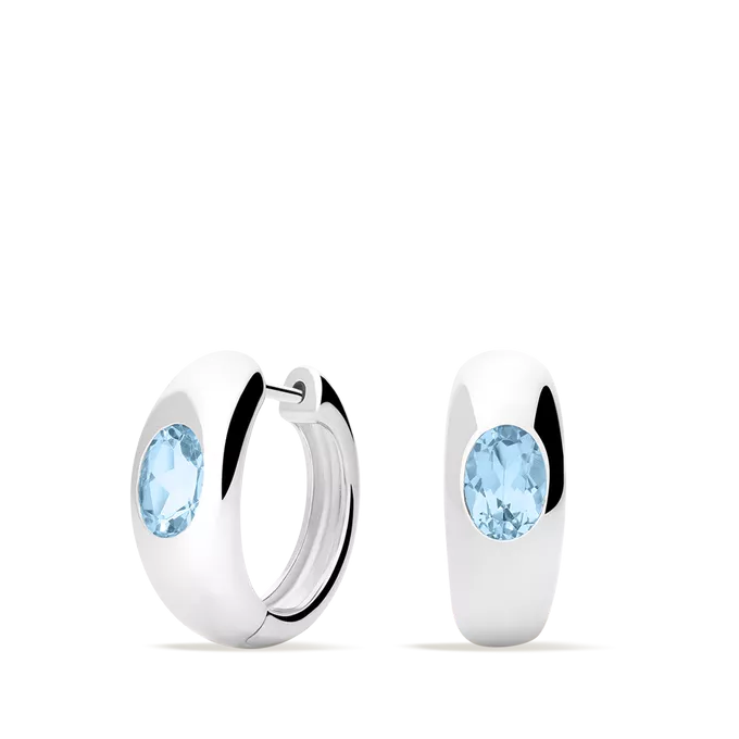 Sterling silver hoop earrings GLIMMERS