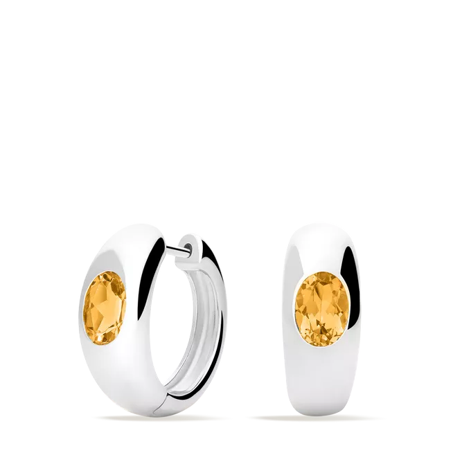 Sterling silver hoop earrings GLIMMERS