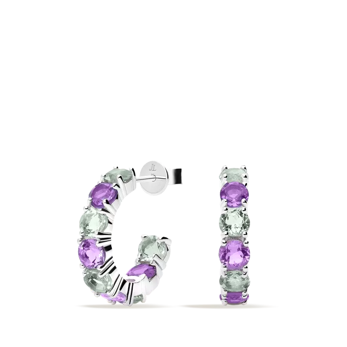 Sterling silver hoop earrings PRISM