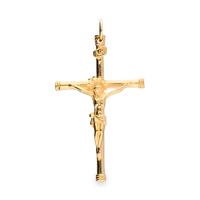 Cruz con cristo hombre oro macizo 18 quilates 44mm