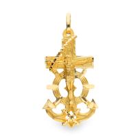 Cruz del mar con cristo oro 18 quilates 35mm