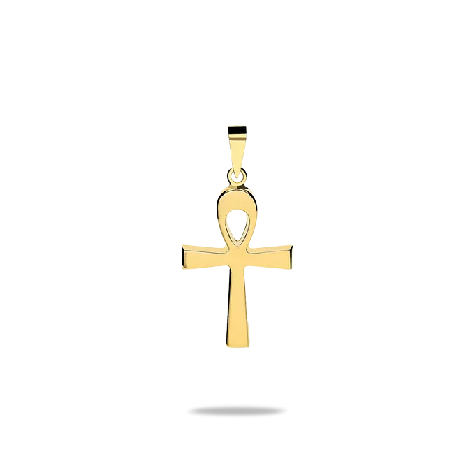 Cruz de la vida 22mm oro 18 quilates