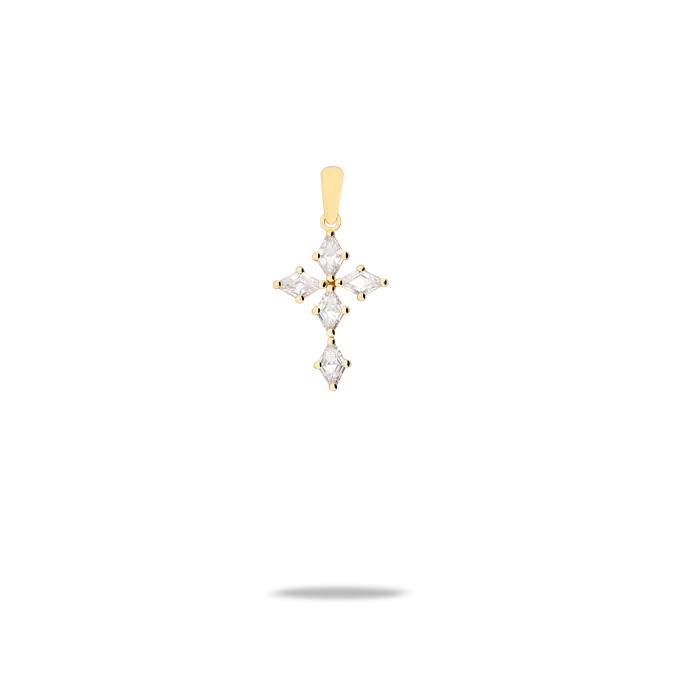 18k gold cross