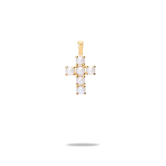 18k gold cross