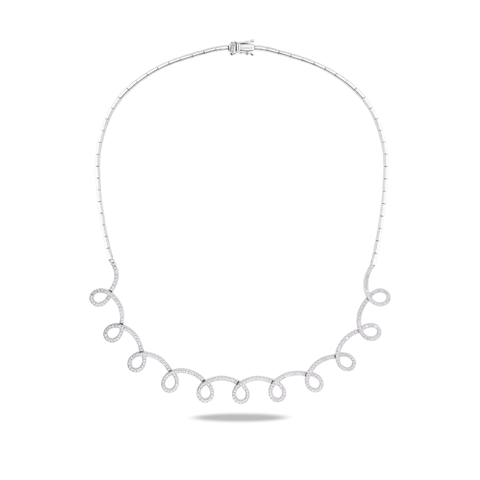 Gargantilla diamante natural 1.30 ct. oro 18 quilates INFINITY TWIRL