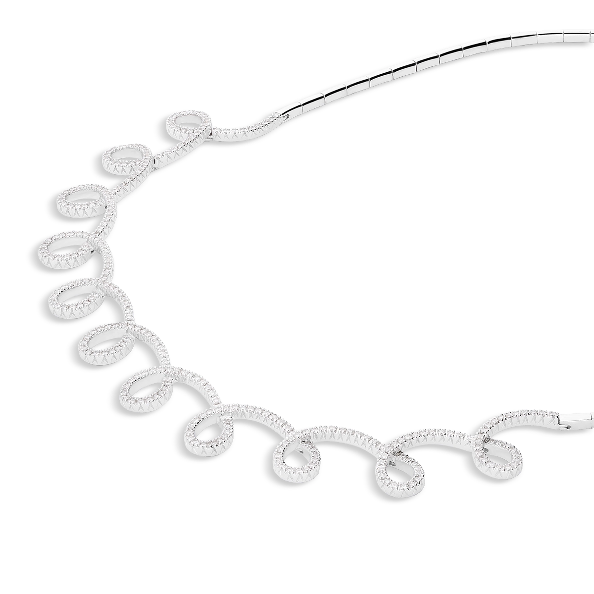 Gargantilla diamante natural 1.30 ct. oro 18 quilates INFINITY TWIRL