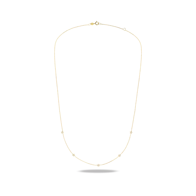 Gargantilla diamante natural 0.05 ct. oro 18 quilates